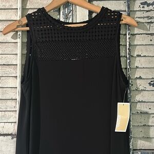 Michael Kors Black Mesh Basic Sleeveless Dress Size Small NWT